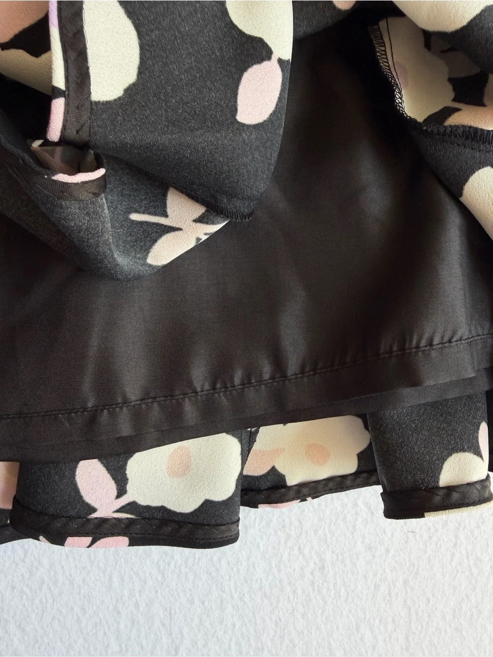 Kate Spade New York Floral Fit & Flare Skirt Black Pink Cream Lined Size 6